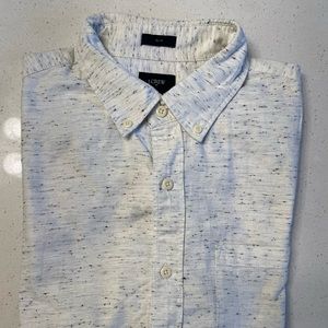 J.Crew short-sleeve shirt with speckled pattern